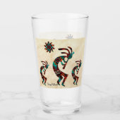 Three Southwest Kokopelli Glas (Voorkant)