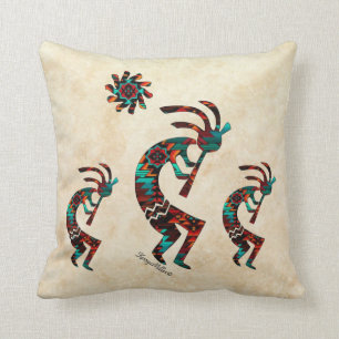 Three Southwest Kokopelli Kussen