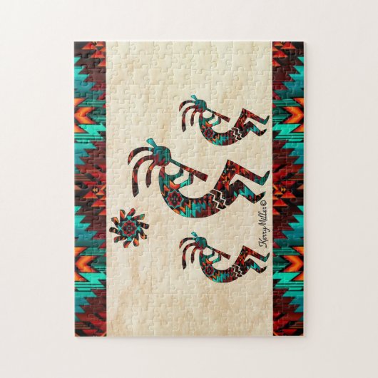 Three Southwest Kokopelli Legpuzzel (Verticaal)