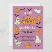 Three Spirit Ghost Derde Halloween Herfst Verjaard Kaart (Voorkant)