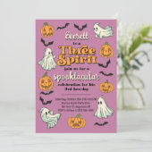 Three Spirit Ghost Derde Halloween Herfst Verjaard Kaart (Staand voorkant)