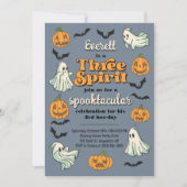 Three Spirit Ghost Derde Halloween Herfst Verjaard Kaart (Voorkant)