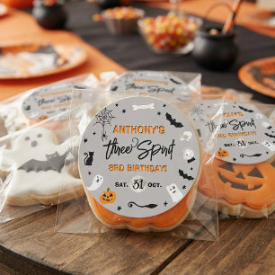 Three Spirit! Halloween 3e verjaardagsfeest cadeau Ronde Sticker
