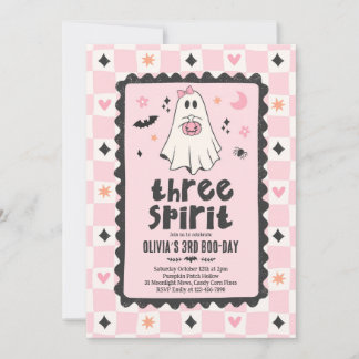 Three Spirit Halloween Jongen Geest 3e Verjaardag Kaart