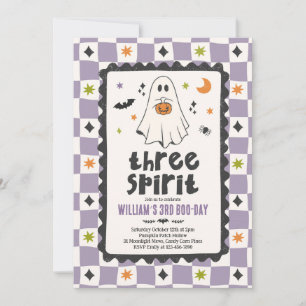 Three Spirit Halloween Jongen Ghost 3e Verjaardag Kaart