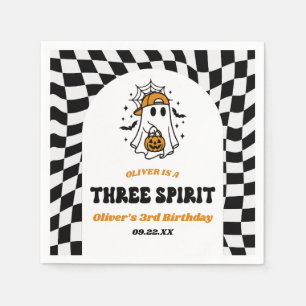 Three Spirit Halloween Retro 3e Verjaardagsfeestje Servet