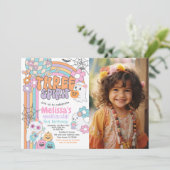 Three Spirit Hippie Halloween 3rd Birthday Kaart (Staand voorkant)