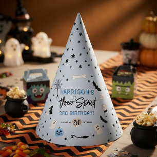 Three Spirit! Jongens Halloween 3e verjaardagsfees Feesthoedjes
