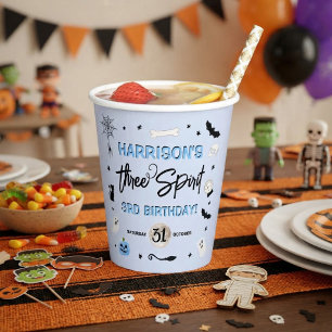 Three Spirit! Jongens Halloween 3e Verjaardagsfees Papieren Bekers