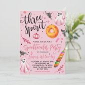 Three Spirit Spooky Halloween Verjaardag Kaart (Staand voorkant)