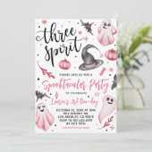 Three Spirit Spooky Halloween Verjaardag Kaart (Staand voorkant)