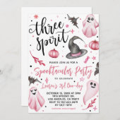 Three Spirit Spooky Halloween Verjaardag Kaart (Voorkant / Achterkant)