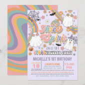 Three Spirit Verjaardagsuitnodiging - Meisje (Paar Kaart (Voorkant / Achterkant)