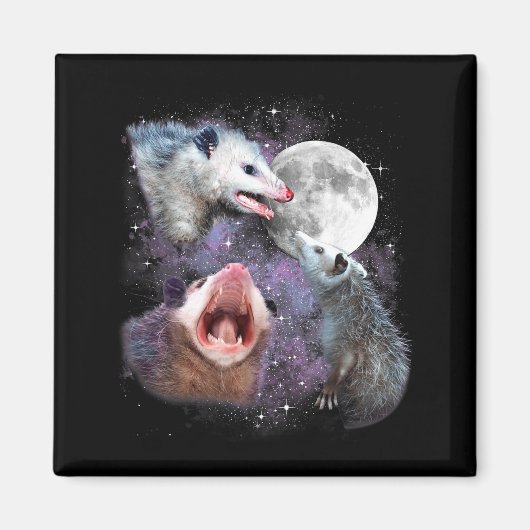 Three Ssums Moon 3 Osums Dead Moon Weird Cursed Me Magneet (Voorkant)