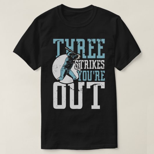 Three Strikes uit T-shirt (Design voorkant)