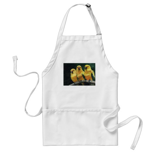 "Three Sun Conures" Bird Art Apron Standaard Schort (Voorkant)