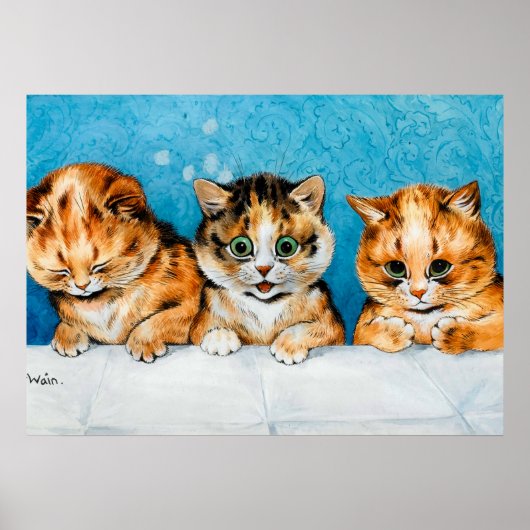 Three Sweet Little Kittens, Din-din Please. Poster (Voorkant)