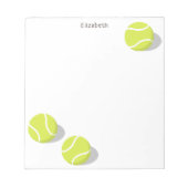three tennis balls personalized notitieblok (Voorkant)