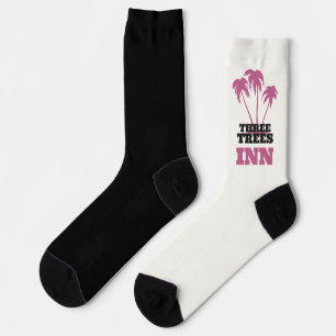 Three Trees Inn (zwart en wit) Sokken