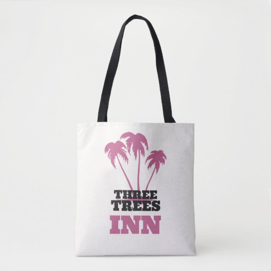 Three Trees Inn (zwart) Tote Bag (Voorkant)