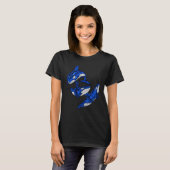 Three Tribal Orca Whales Ocean Animals T-shirt (Voorkant volledig)