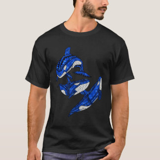 Three Tribal Orca Whales Ocean Animals T-shirt