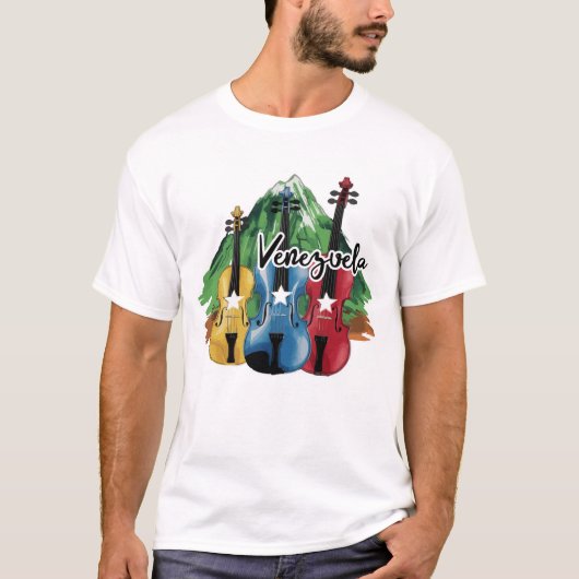 three Venezuelan violins T-shirt (Voorkant)