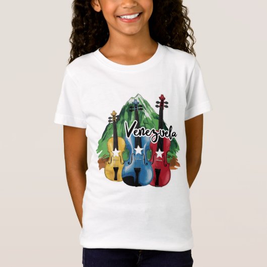 three Venezuelan violins T-shirt (Voorkant)