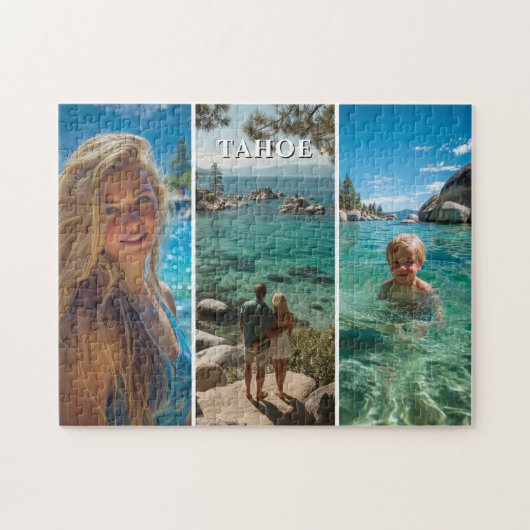 Three Vertical Strip Boho Photo 11x14 Legpuzzel (Horizontaal)