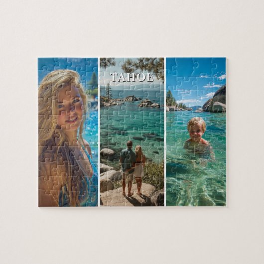 Three Vertical Strip Boho Photo 8x10 Legpuzzel (Horizontaal)