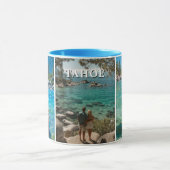 Three Vertical Strip Boho Photo Mok (Midden)