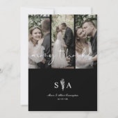 Three Wedding Photo Collage Many Thanks Quote Bedankkaart (Voorkant)