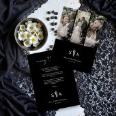 Three Wedding Photo Collage Many Thanks Quote Bedankkaart