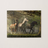 Three Wild Horses in the Forest Legpuzzel (Horizontaal)