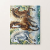 Three Wild Horses Legpuzzel (Verticaal)