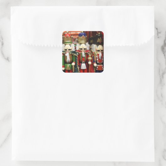 Three Wise Crackers - Nutcracker Soldiers Vierkante Sticker (Tas)