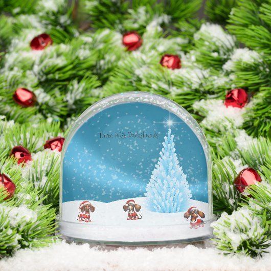 Three Wise Dachshunds Snow Globe Sneeuwbol (Kerstmis)