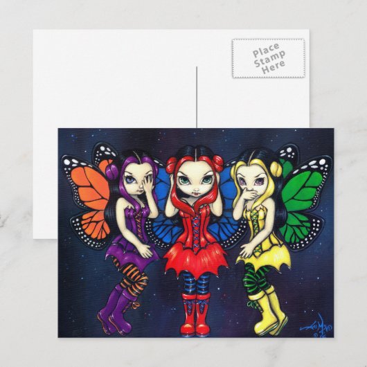 "Three Wise Faeries"-Briefkaart Briefkaart (Voorkant / Achterkant)