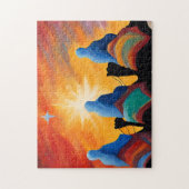 Three Wise Men Abstract Holy Night Christmas Legpuzzel (Verticaal)