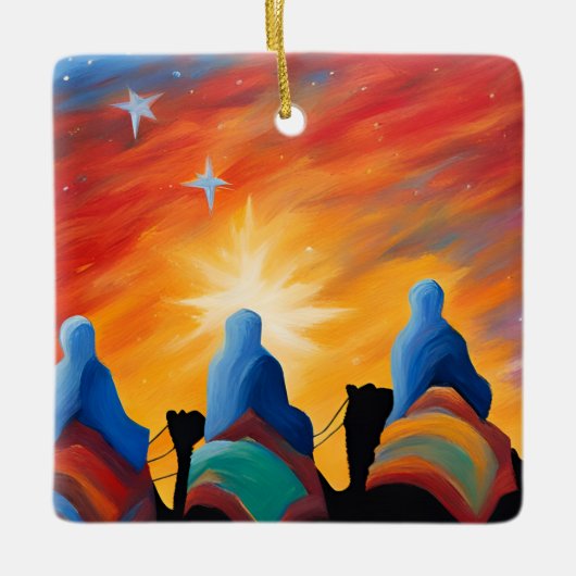 Three Wise Men Abstract  Keramisch Ornament (Voorkant)