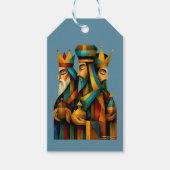 Three Wise Men Abstract Nativity Art  Cadeaulabel (Voorkant)