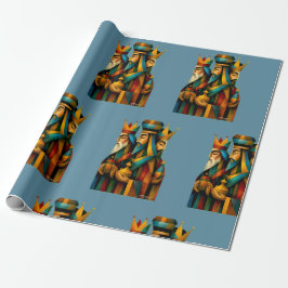 Three Wise Men Abstract Nativity Art Cadeaupapier