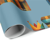 Three Wise Men Abstract Nativity Art Cadeaupapier (Rol Hoek)