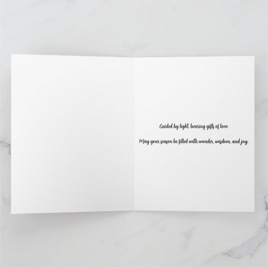 Three Wise Men Abstract Nativity Art Kaart (Binnen)