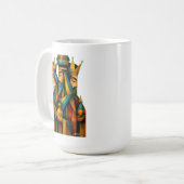 Three Wise Men Abstract Nativity Art  Koffiemok (Voorkant links)