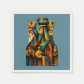 Three Wise Men Abstract Nativity Art Servet (Voorkant)
