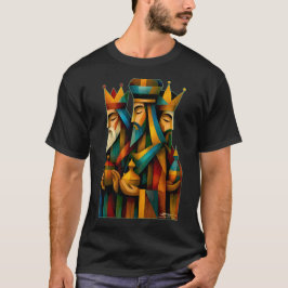 Three Wise Men Abstract Nativity Art T-shirt