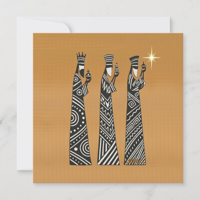 Three Wise Men Black & White Christmas Nativity (Voorkant)