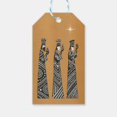 Three Wise Men Black & White Christmas Nativity Cadeaulabel (Voorkant)