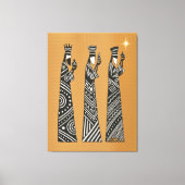 Three Wise Men Black & White Christmas Nativity Canvas Afdruk (Voorkant)